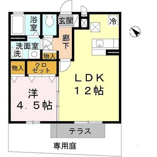 1LDKの間取り画像