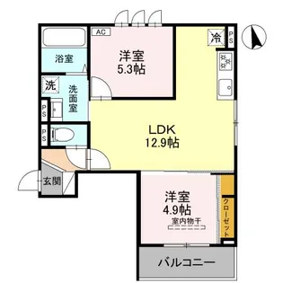 メゾン ド ソルテA棟【3階】の間取り