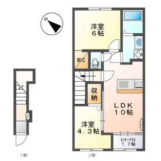 ヴィラ廣野【2階】の間取り