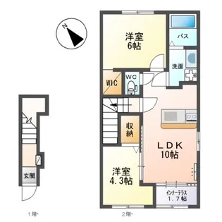 ヴィラ廣野【2階】の間取り