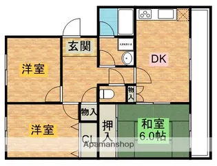 サンハイツ志染【206号室】の間取り