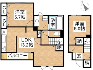 ハートランド【2階】の間取り