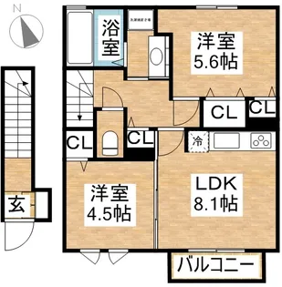 ハートランド【2階】の間取り