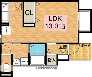 兵庫県三木市本町2丁目【アパート】の間取り