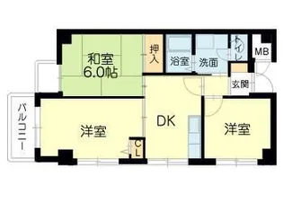 ロイヤルコーポ伊保Ⅱ【402号室】の間取り