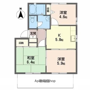 ディアス21 B棟【1階】の間取り