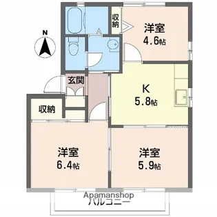 ディアス21 B棟【2階】の間取り