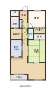 アインツ曽根【104号室】の間取り