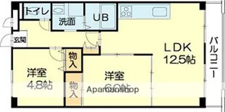 ロイヤルコーポ宝殿【2階】の間取り