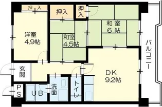 ロイヤルコーポ伊保【504号室】の間取り