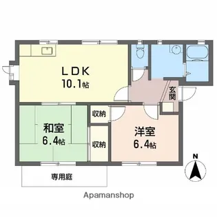 フレグランス今市【1階】の間取り