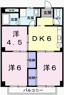 パルネット輝【2階】の間取り