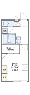 レオパレスかぐや【205号室】の間取り