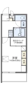 レオパレス東今宿【1階】の間取り