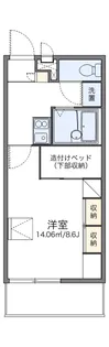 レオパレス東今宿【3階】の間取り