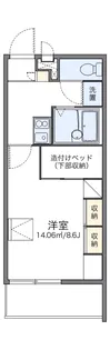 レオパレス東今宿【1階】の間取り