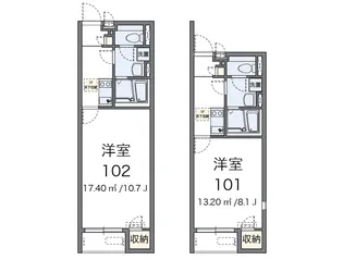 レオネクスト姫路さいしょう【105号室】の間取り