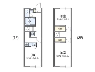 レオパレスはーとぼっくす【113号室】の間取り