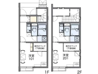 レオネクストホクトⅡ【210号室】の間取り