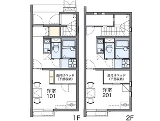 レオネクストホクトⅡ【102号室】の間取り