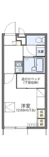 レオパレス北原【104号室】の間取り
