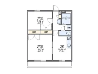 レオパレスHIRO【102号室】の間取り