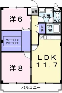 マリッチ今宿【303号室】の間取り