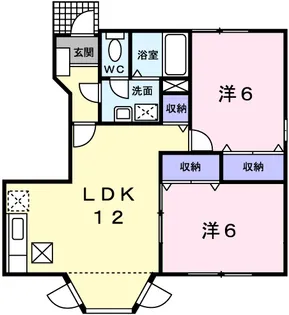 ハックベリーS C【1階】の間取り