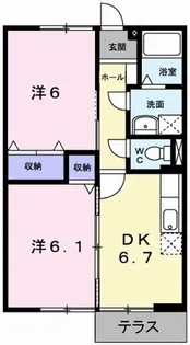 エスポワール赤坂【1階】の間取り