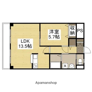 グランツ野里【203号室】の間取り