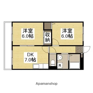 シャトーベルソ【106号室】の間取り
