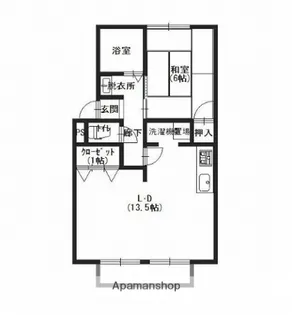 パークハイツB棟【2階】の間取り