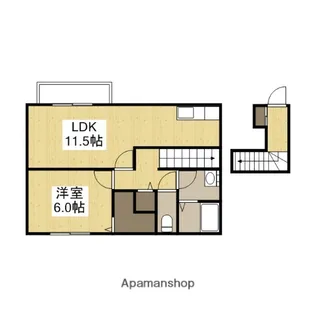 ロワジール【206号室】の間取り