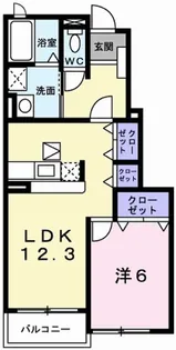 アルカン シエル Ⅲ【1階】の間取り