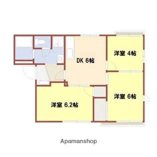 ハイツ・あわ【102号室】の間取り