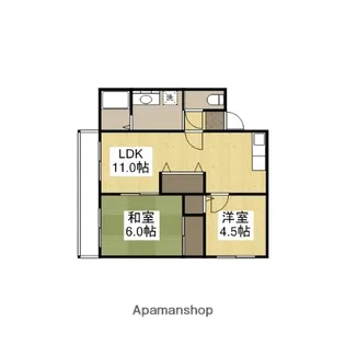 オークウッド【102号室】の間取り