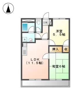 エスポワールJUN2番館【101号室】の間取り