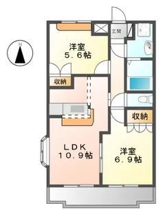 ストークコーポ大津茂【2階】の間取り