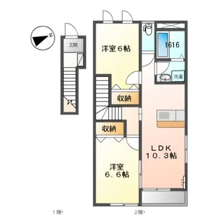 アンベリール コンフォール【2階】の間取り