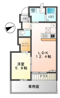 プランドール メゾン【1階】の間取り