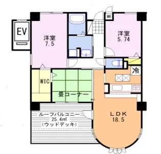 リベール姫路岡町【2階】の間取り