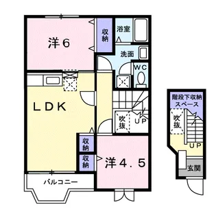エーデル緑ヶ丘B【2階】の間取り