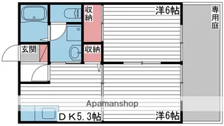 フラワーハイツ B棟【107号室】の間取り