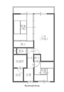 コーポ白浜【1階】の間取り