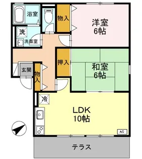 メゾンドクール【1階】の間取り