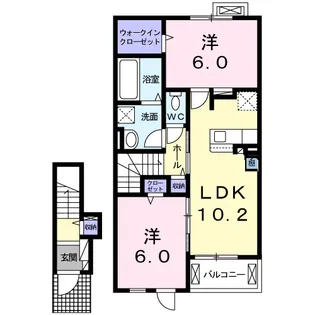 プレジール【2階】の間取り