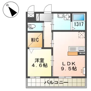 オリンピア飾磨【2階】の間取り
