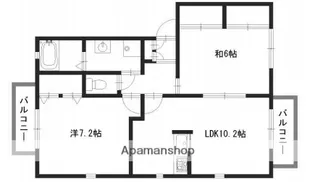 ラフィーネ田寺東 B棟【201号室】の間取り