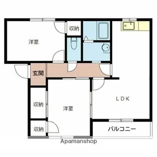 パストラル田寺東 A【2階】の間取り