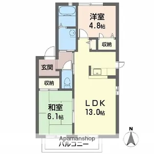 メゾンファミーユ A棟【2階】の間取り